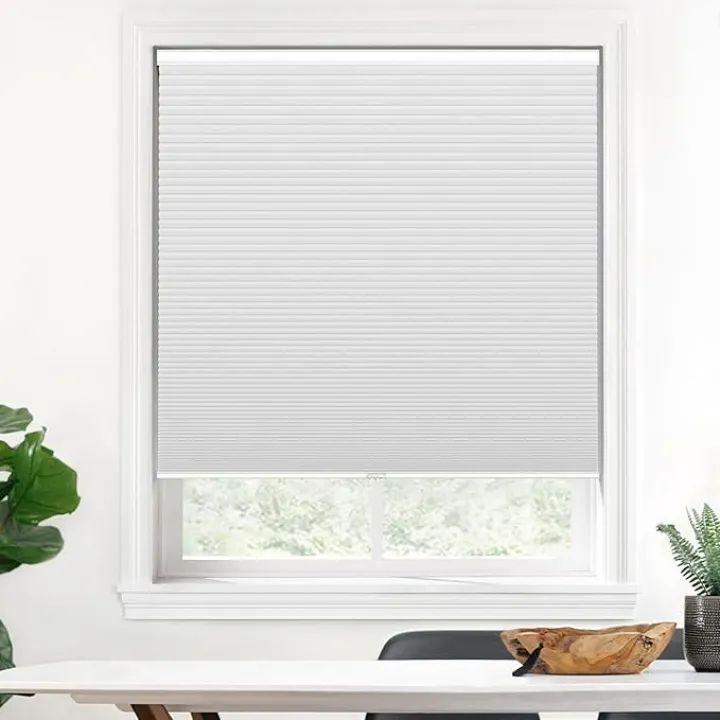 LazBlinds Cordless Cellular Shades, Blackout Honeycomb Shades with 1.5 inch Cells, Room Darkening Thermal Insulation Noise Reduction Blinds for Windows, 31" W x 72" H, White