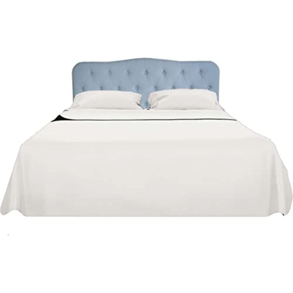 Bernards Ariana Upholstered Bed-in-A-Box in Powder Blue, King Panel