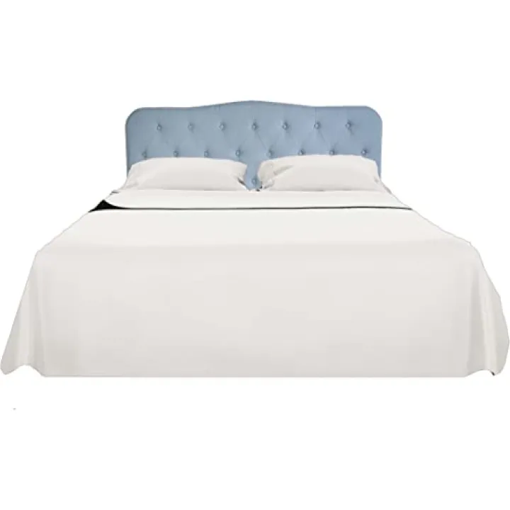 Bernards Ariana Upholstered Bed-in-A-Box in Powder Blue, King Panel
