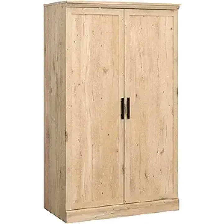 Sauder Aspen Post Cabinets 2-Door Storage Cabinet, Double Door Storage Cabinet - Prime Oak Finish