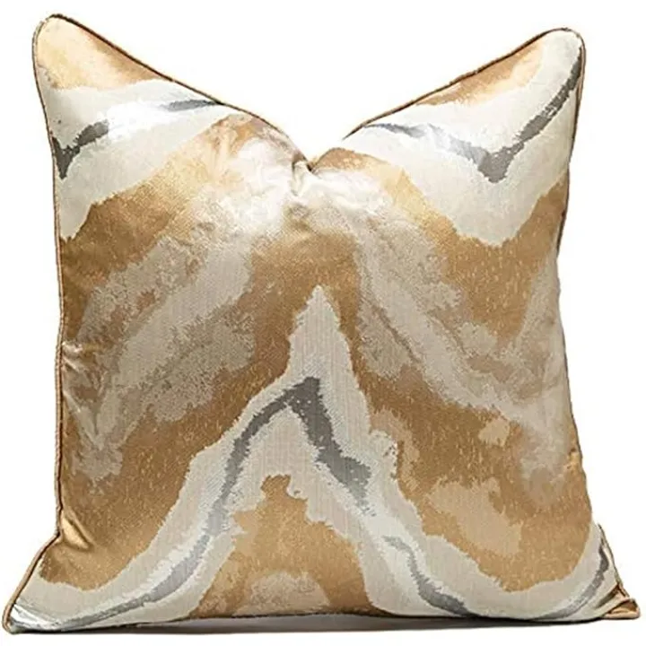 Gold Decorative Throw Pillow Covers,22x22, Modern, Stylish,Unique,Decorative Cover Pillow Covers for Couch,Sofa,Bed,Home Decor (Gold,22X22inch)