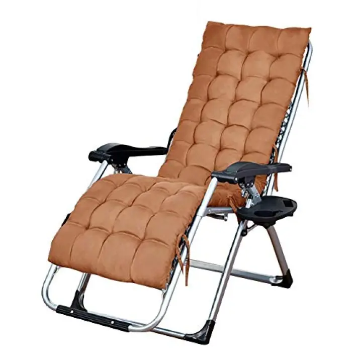 Sedie pieghevoli da esterno Sedie a sdraio da giardino reclinabili, lettino prendisole portatile Sedia a gravità zero Sedia multifunzionale 65x75x115cm (Color : Brown)