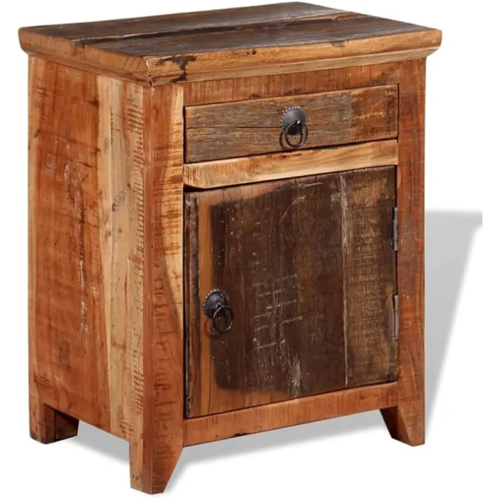 Nightstand Solid Acacia Reclaimed Wood 12.7kg/27.94ib Nightstands