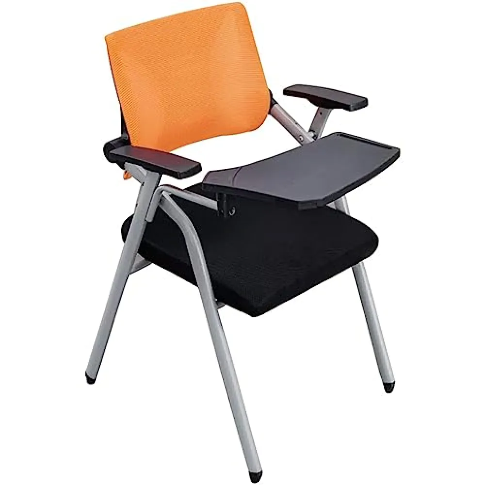Sedia Pieghevole Sedia per Il Tempo Libero con Schienale A Forma di S, Sedia da Conferenza con Scrittoio, Sedia Pieghevole per Eventi da Ufficio, Portante 100 kg (Color : Orange, S : 49 * 57 * 86cm)