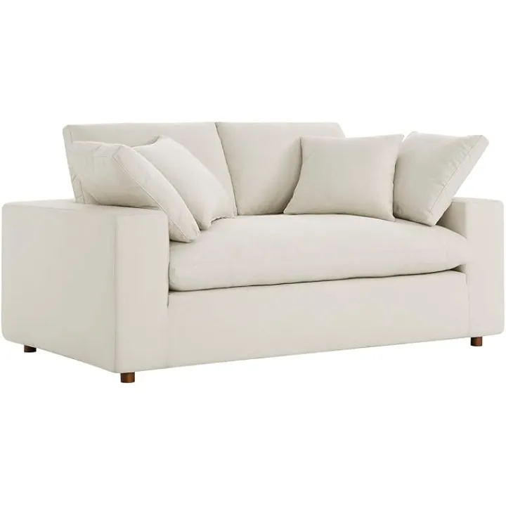 Modway EEI-4859-LBG Commix Down Filled Overstuffed Loveseat, Light Beige