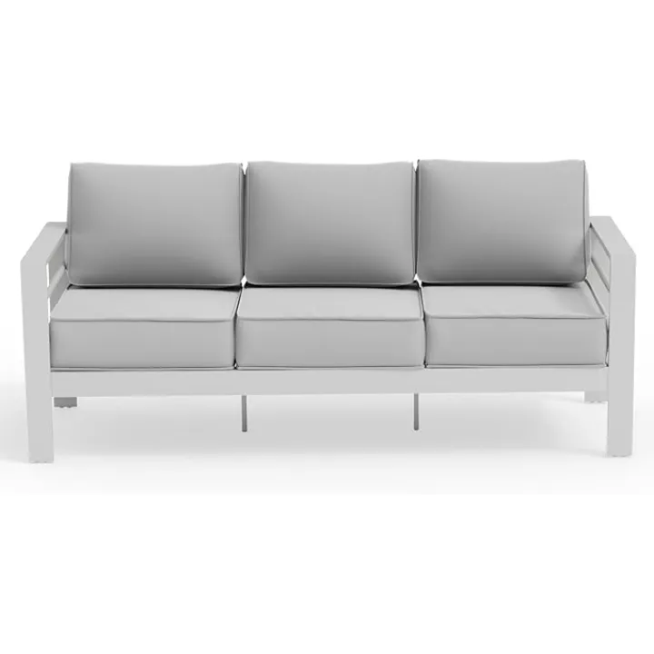 UDPATIO 3-Seat Patio Sofa Outdoor Aluminum Patio Furniture with 5" Thick Cushion and Waterproof Cover