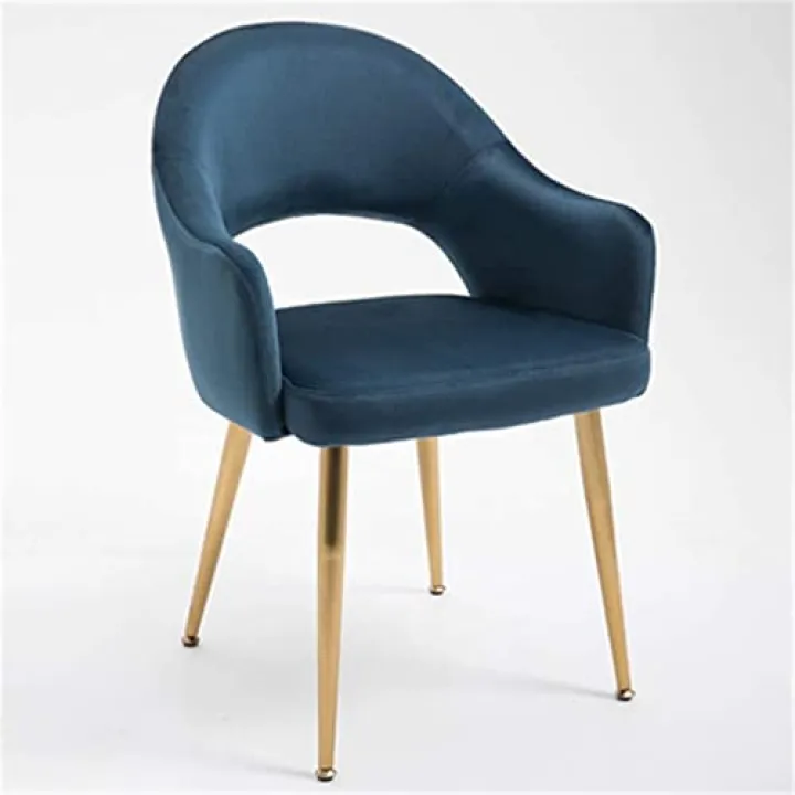 sedie sala da pranzo sedie da pranzo Sedia da toeletta moderna per sala trucco, gambe in metallo per sedie in stoffa Poltrona Camera da letto Negozio di manicure Negozio di cosmetici Sedia