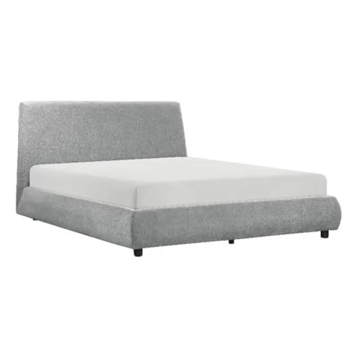 Lexicon Alford Chenille Upholstery California King Platform Bed in Gray