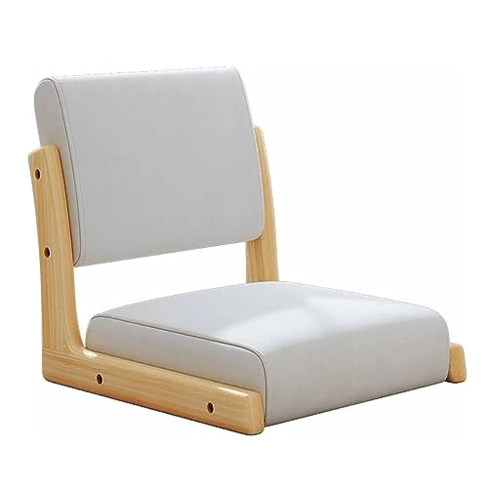 Dremdo Mobilia Della Sedia Tatami, Sedia Del Soggiorno Sedile Del Pavimento, Sedia Pieghevole Di Legno Del Pavimento Con Supporto Della Schiena Per Giochi, Meditazione, Classe E Soggiorno,3