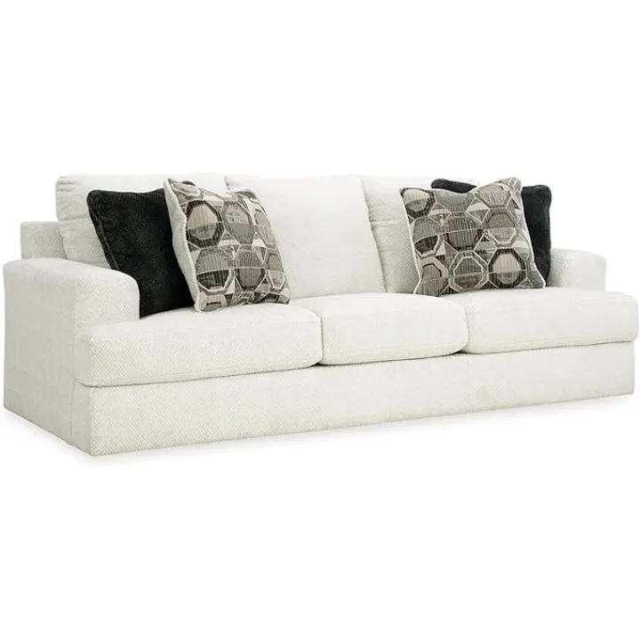 Signature Design by Ashley Karinne Coastal Sofa with Non-skid Legs, White