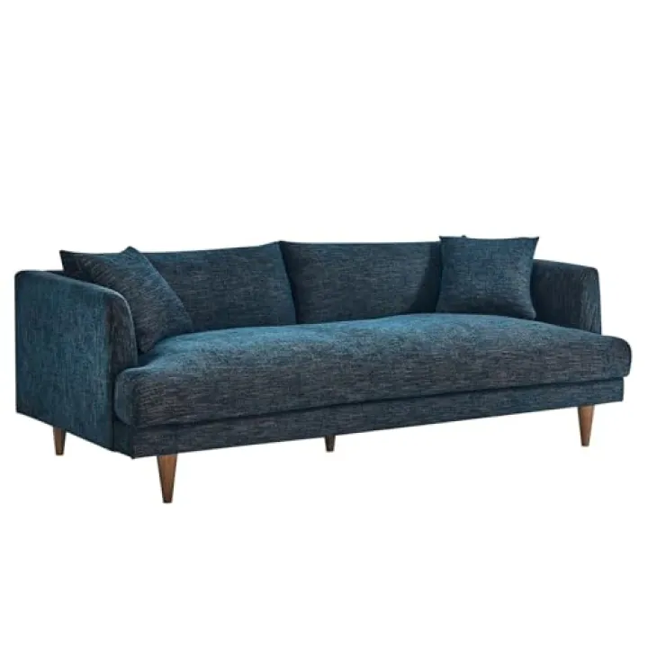 Modway EEI-6405-HEA Zoya Down Filled Overstuffed Sofa, Navy Fabric
