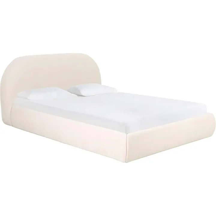 Tov Furniture Bara Cream Textured Velvet King Bed
