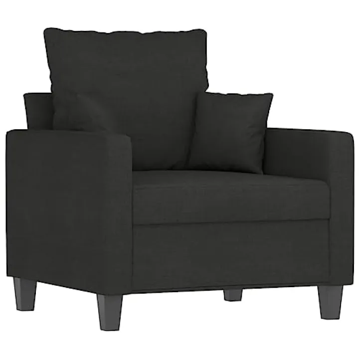vidaXL Black Sofa Chair - Modern Design, Durable Fabric and Sturdy Frame, Comfortable Seat for Living Room, Office, Lounge Area