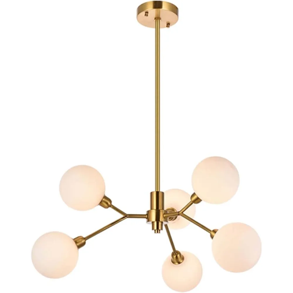 CHAVELA Modern Chandeliers Crystal, Modern Crystal Chandeliers 6 9 12 Lights Sputnik Chandelier Semi Flush Mount Chandelier Lighting Compatible with Bedroom,Hallway,Bar,Kitchen,Bathroom,Dining Room