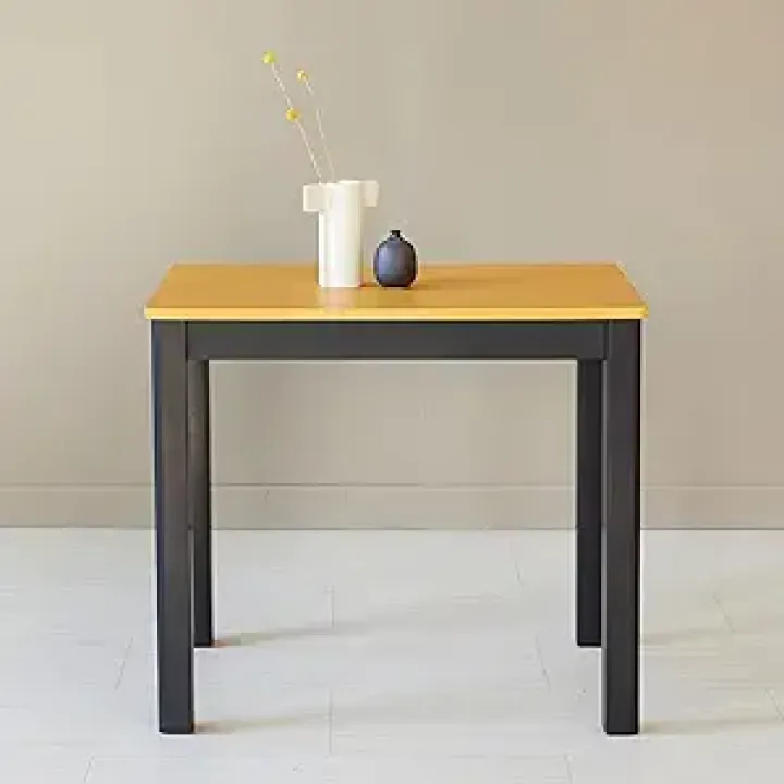 Livinia Cabin 33.5" Wooden Dining Table/Small Rectangular Modern Farmhouse Solid Wood Kitchen Table Desk (Black Oak)