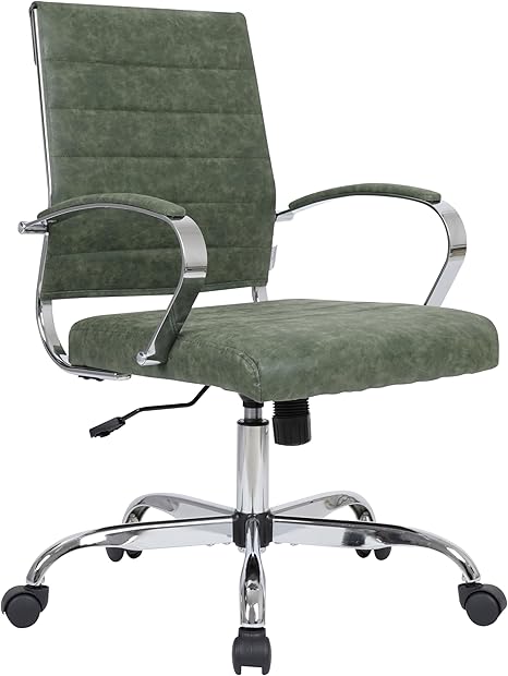 LeisureMod Benmar Ergonomic Executive Office Chair with Adjustable Height & Swivel for Modern Home and Conference Room
