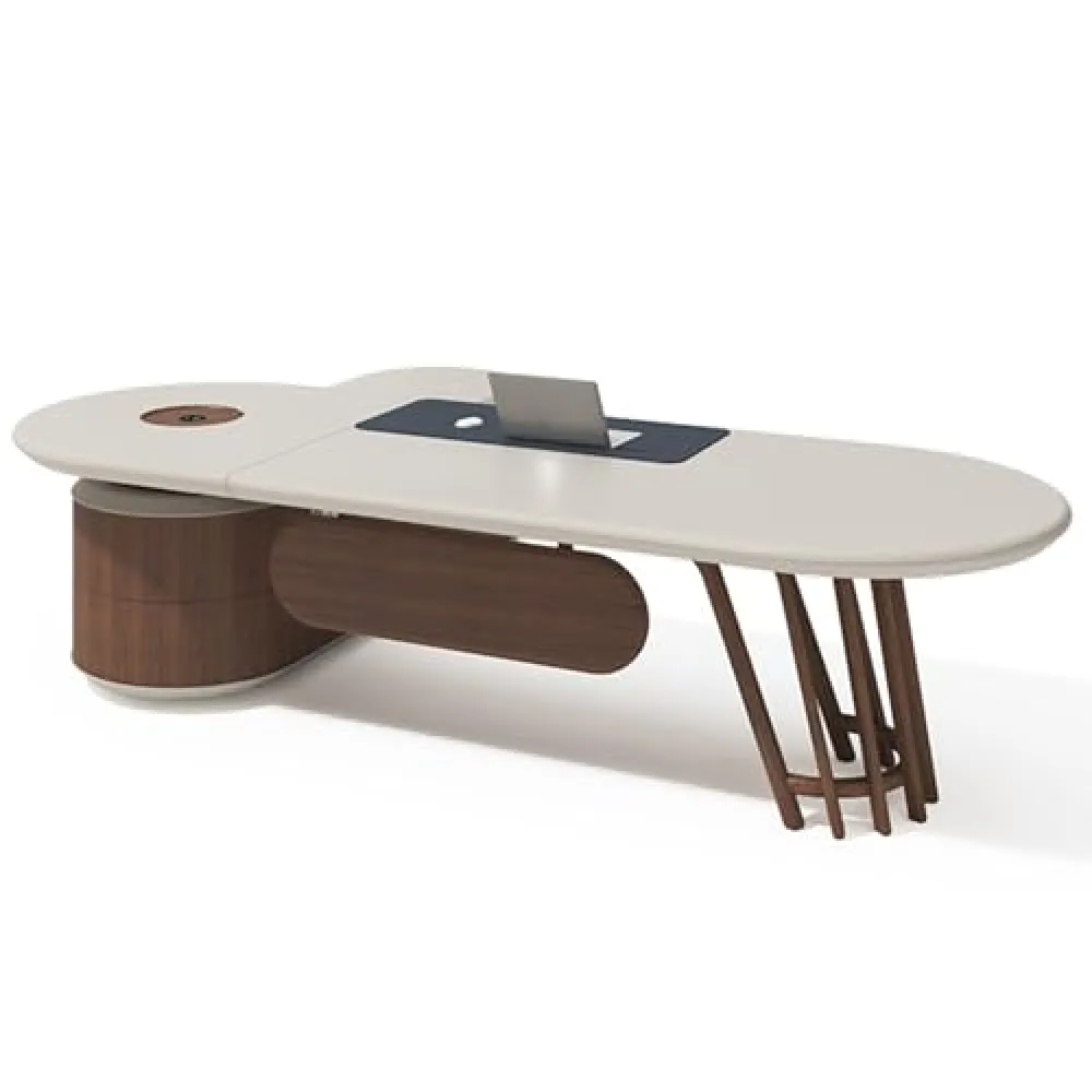 OUDINI Wooden Office Desk Rectangular L Shaped Desk Writing Study Desk Computer Desk for Home Office Computer Desk with Storage Cabinets