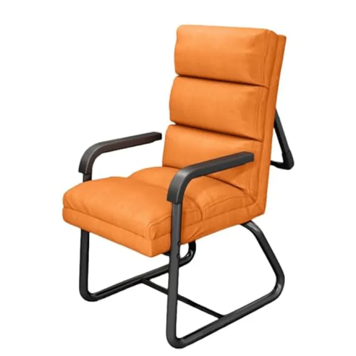 Sedie Pieghevoli Imbottite Schienale Regolabile A 6 Livelli, Sedie Pieghevoli Siediti O Sdraiati, Sedia da Ufficio per Ragazza, Sedie Pieghevoli per Ufficio E Pausa Pranzo (Color : Orange)