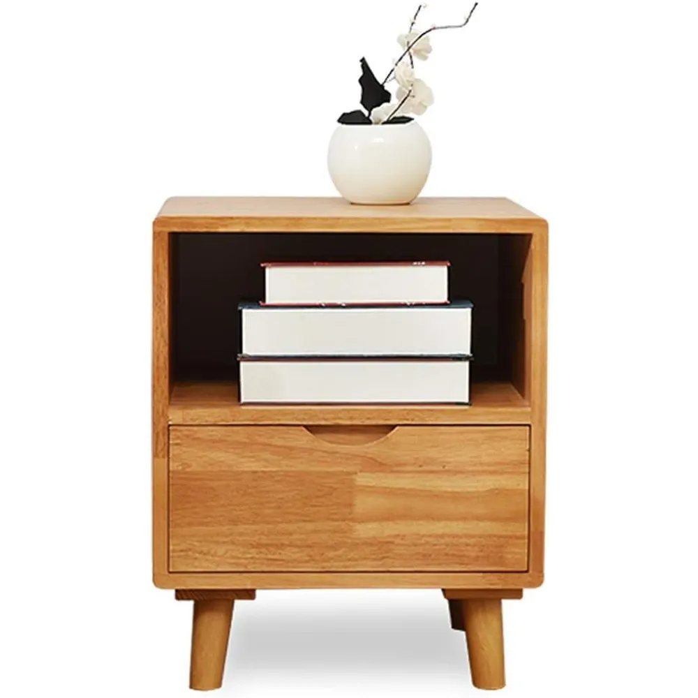 Side Table Home Bedside Table Bedroom lockers Solid Wood Storage cupboards Mini Pine Closet (45 38 21.7 inch) Coffee Table, Wood,