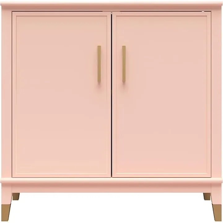 CosmoLiving by Cosmopolitan Westerleigh 2-Door Accent Cabinet, Pale Pink