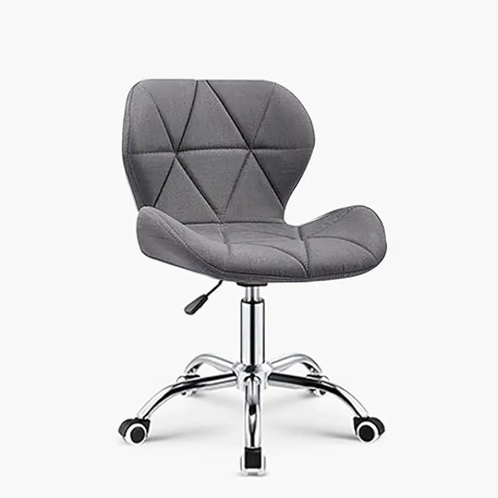 Adjustable Height Chair Modern Swivel Office Chair in Leather Imitation Cloth Fabric for Home, Office (Color : White)