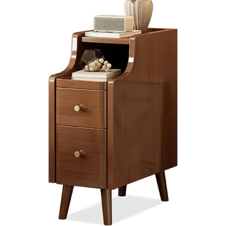 Bedside Cabinet Nightstand Bedside Table Nightstand with Drawers Storage Cabinet Bedside Organizer Nightstand Shelf Simple Small Mini Bedside Cabinet (Color : Brown, Size : 20 * 40 * 50cm)