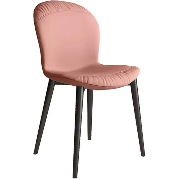 Dining Chairs, Restaurant Upholstered Chairs, Kitchen Chairs Suitable for Home, Coffee Leisure, Hotel (Color : Pink)