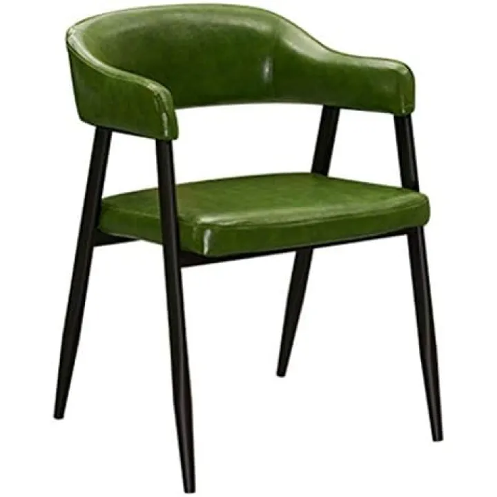 Kitchen Dining Chairs,Wrought Iron Cafe Theme Western Restaurant Milk Tea Dessert Shop Backrest Negotiate Hot Pot Lounge Side Chair Chair (Color : C)