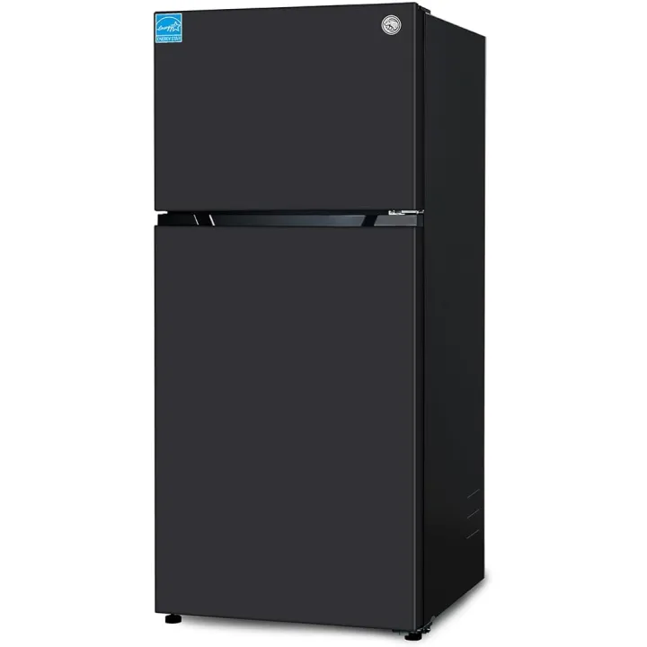Commercial Cool 18 Cu. Ft. Top Mount Refrigerator with Ice Maker, 2-Door Refrigerator with Top Freezer, Freezer with Icemaker and Adjustable Temperature Control, Energy Star Certified, Black