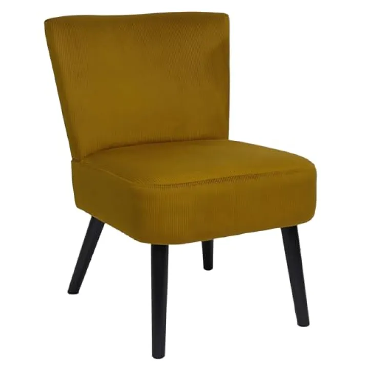 HOME DECO FACTORY, HD0069, poltrona Giulia Yellow Toad, edizione lounge, mobili, seduta, divano e poltrona, 55x76x63 cm, altezza seduta 45 cm, giallo nero