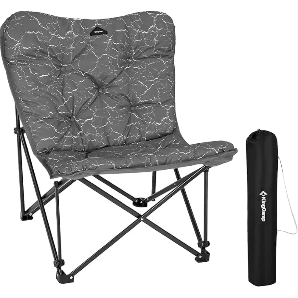 KingCamp Butterfly Chair, Oversized Thick Padded Comfy Camping Chairs Portable Folding Chair 400lbs Heavy Duty Seat with High Backrest & Carry Bag for Outdoor Indoor Patio Lawn Home Living Bed Room