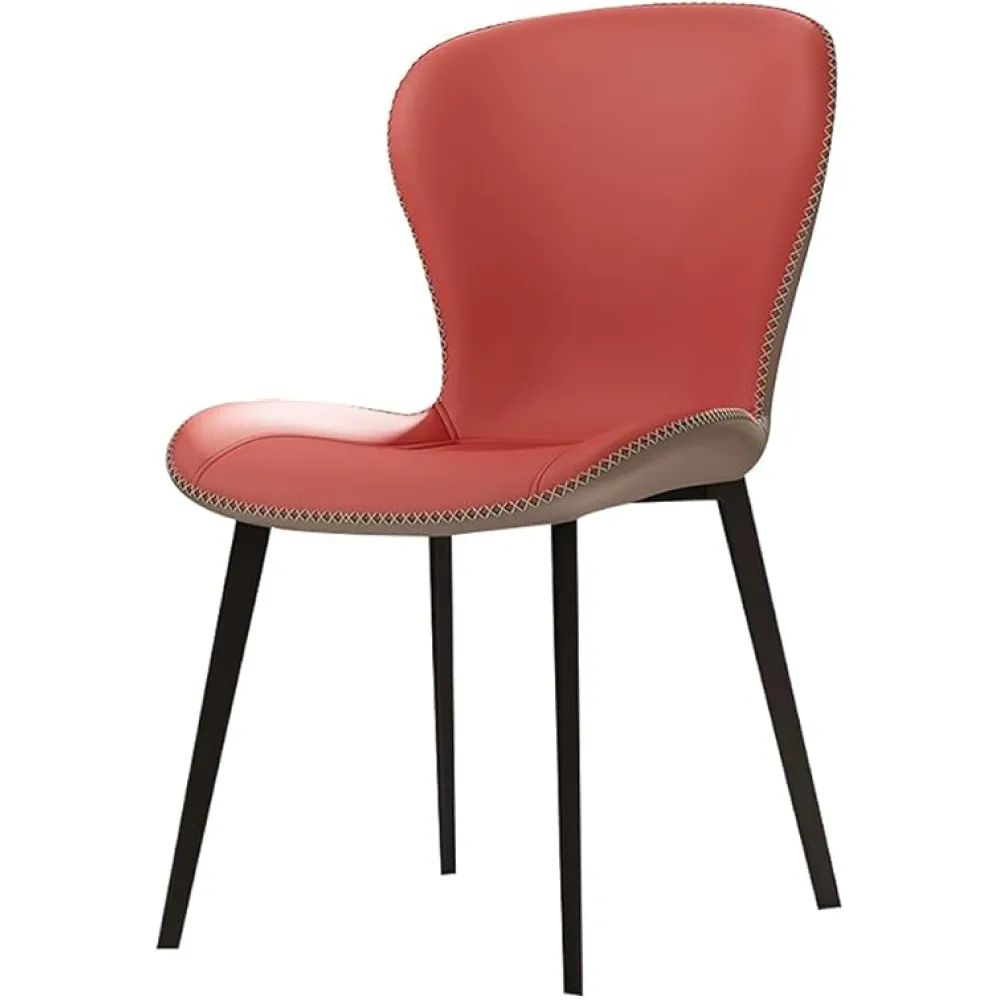 Dining Room Furniture Chairs s Water Proof Leather Side Chairs with Carbon Steel Legs Faux Matte Leather Accent Chairs Living Room Lounge Counter Chairs