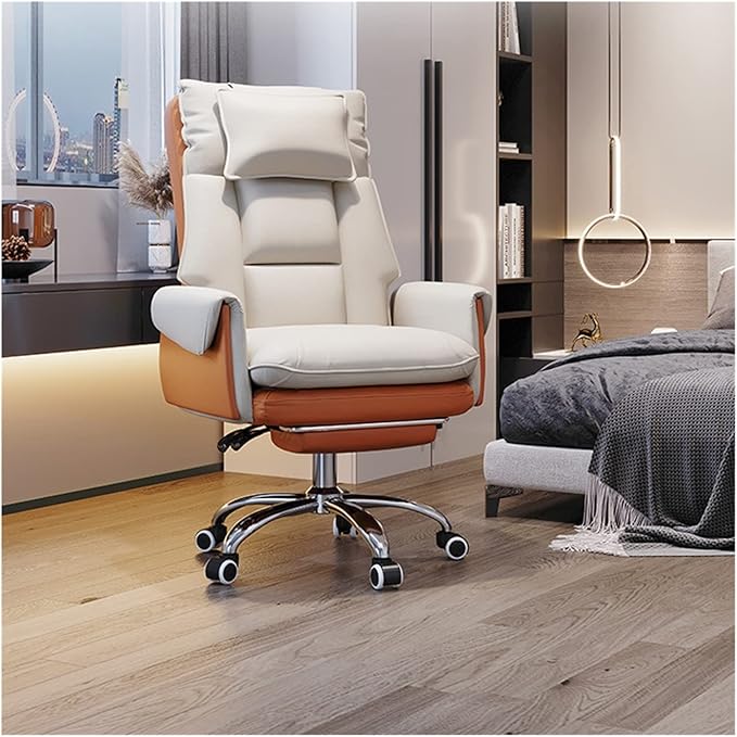 Office Chair Home Computer Chair Lift Swivel Chair Backrest Comfortable Sedentary Boss Chair Lunch Break Reclining Chair (D Talla ?nica)