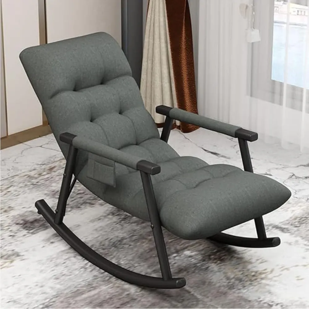 Home Work Chair Rocking Chair Nordic Home Single Recliner Casual Lounger Living Room Deckchair Bedroom Balcony Rocking Chair Sofa Lazy Chair