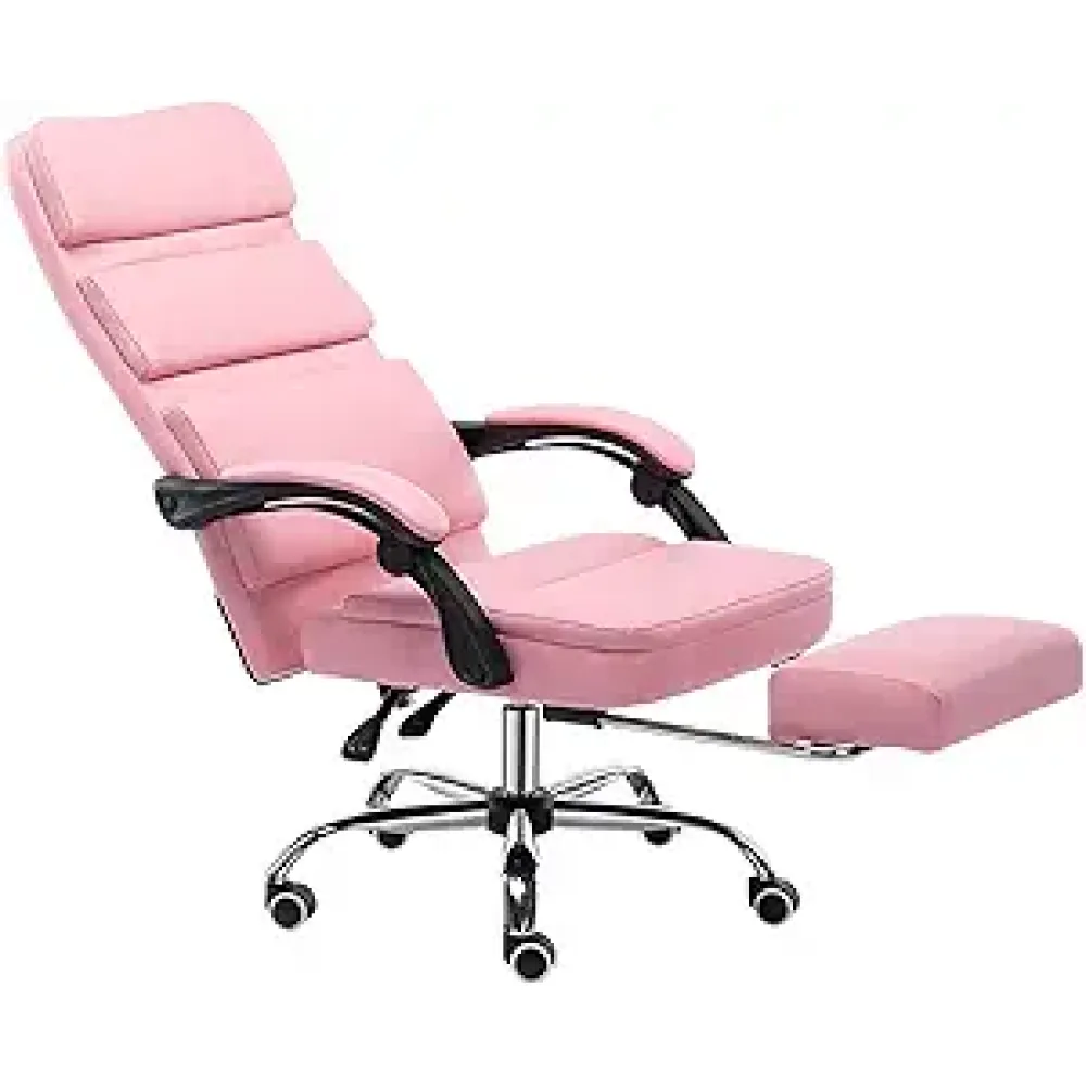 Office Chairs Computer Chair,Ergonomic Adjustable Height Tilt Swivel Desk Seat,Segmented Back Gaming Recliner for Home Work (Color : Blue) (Pink)