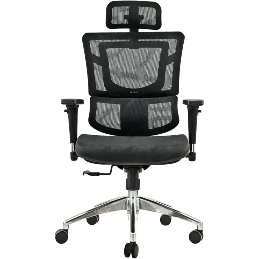 Ergonomic Mesh Computer Desk Chair Swivel Reclining Work Chair Adjustable Height with PU Lift Armrest Multi-Function Waist Support