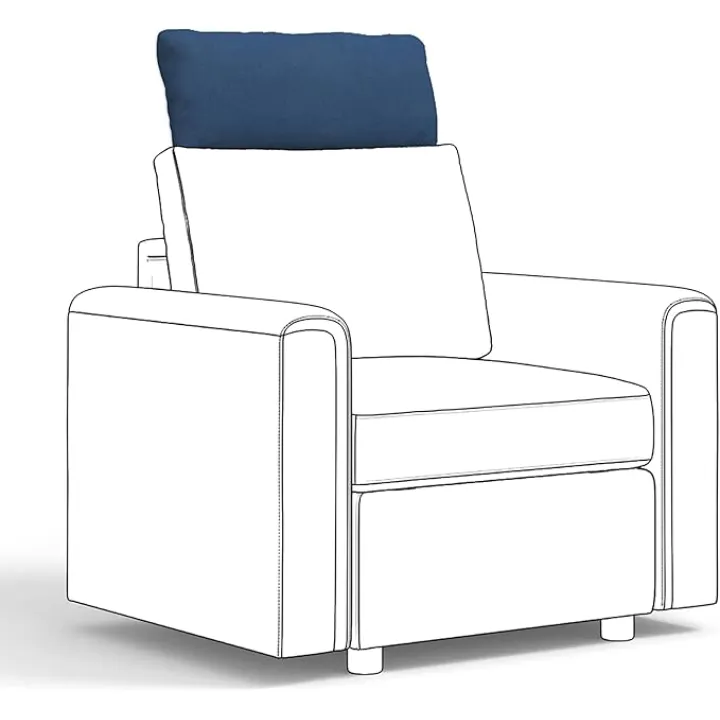 LINSY HOME Sofa Headrest for Modular Sectional Sofa, High Back Sectional Sofa, Extend The Backrest, Tailor-Made for Rubik I Modular Couch, Metal Frame, 2 Pieces, Blue