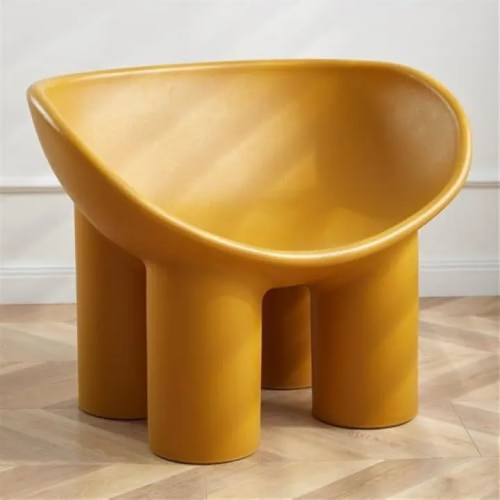 AGFERH Creative Chair, Single Leisure Sofa Chair, Modern Simple Creative Leisure Fashion Stool, Suitable for Living Room, Bedroom and Study Room(Yellow)