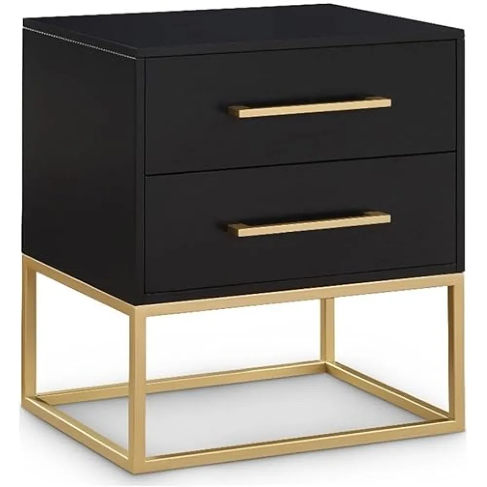 Pemberly Row Contemporary Transitional Black Finish Night Stand