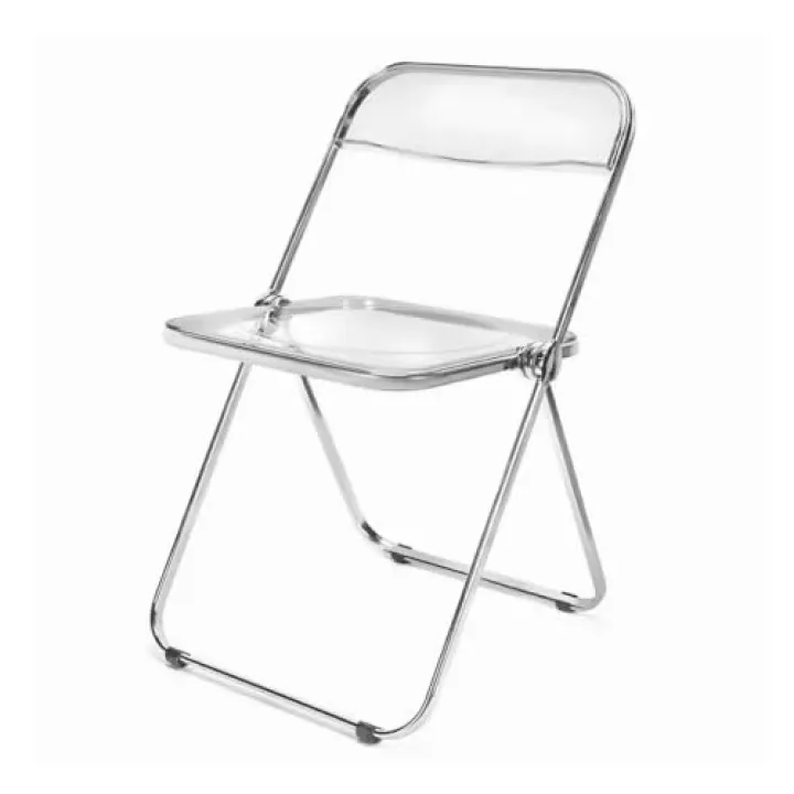 Acrilico Trasparente con Cornice cromata - capacità di Peso di 300 libbre - Colore Blu - 1 Pezzo