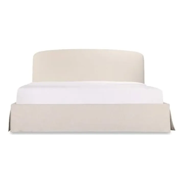 Moe's Home Collection Joan Fabric King Storage in Cream White