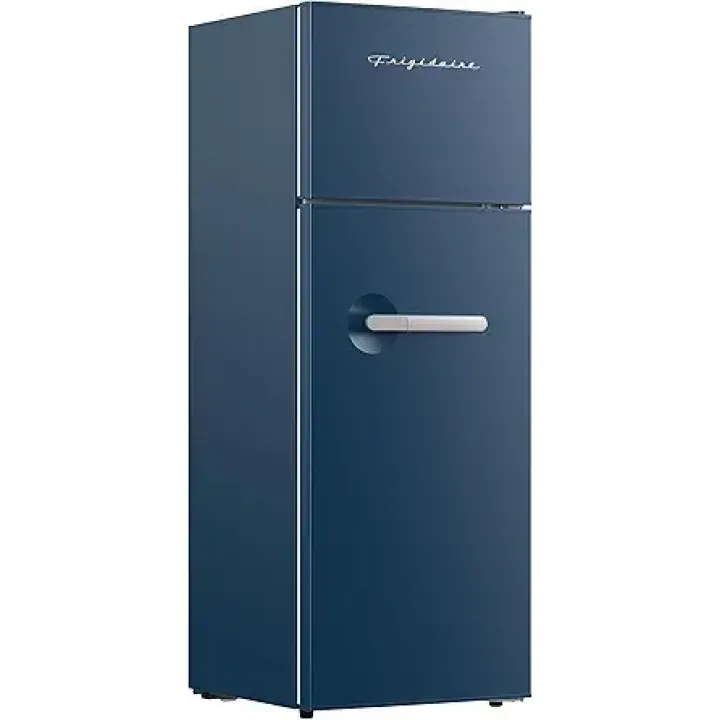 Frigidaire Retro Apartment Size Refrigerator with Top Freezer - 2 Door Fridge with 7.5 Cu Ft of Storage Capacity, Adjustable Spill-Proof Shelves, Door & Crisper Bins, Azure