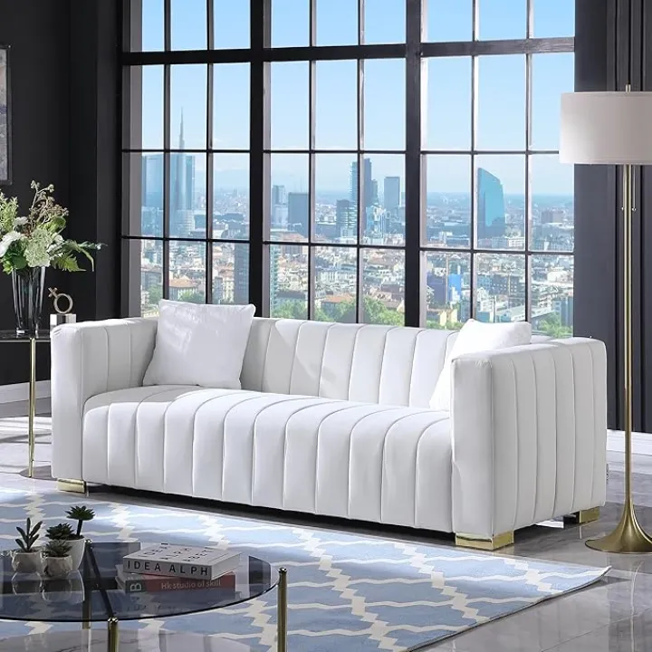 Velvet Couch - Extra Deep Seats, 3 Seater Futon Sleeper Sofa for Living Room & Office