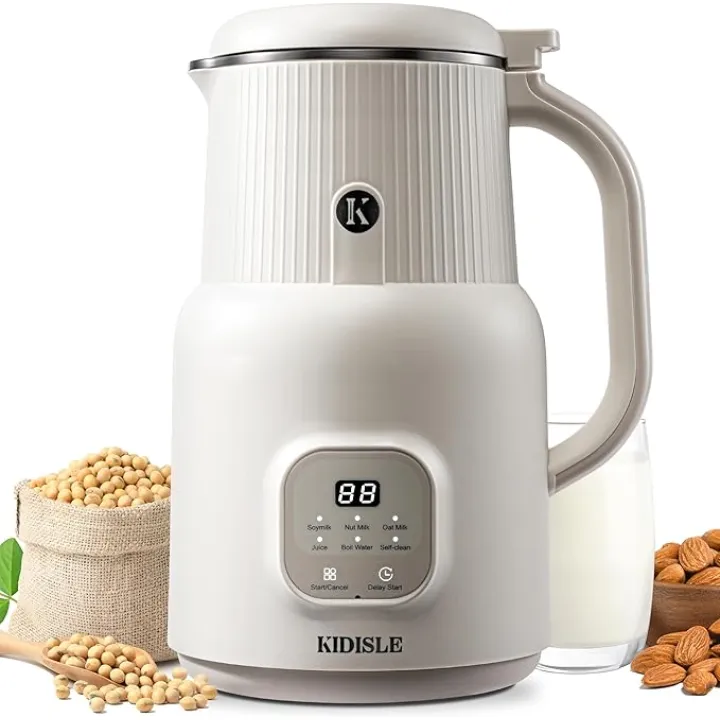 6 in 1 Automatic Nut Milk Maker Blender, 20oz Homemade Coconut, Soy, Oat, Almond, Plant Based Milks and Non-Dairy Beverages with Delay Start/Keep Warm/Boil Water/Self-Cleaning, Cream