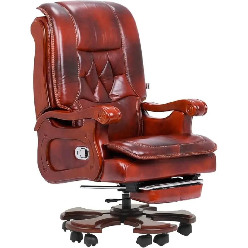 Office Chair Ergonomic Full Reclining Office Chair with Pedal(D)