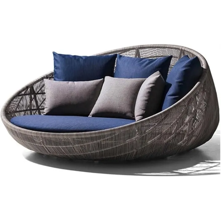 Sofa Chair Simple Style Design Outdoor Sofa Outdoor Terrace Balcony Large Bed Courtyard Garden Round Bed Enjoy Outdoor Time Living Room Sofa