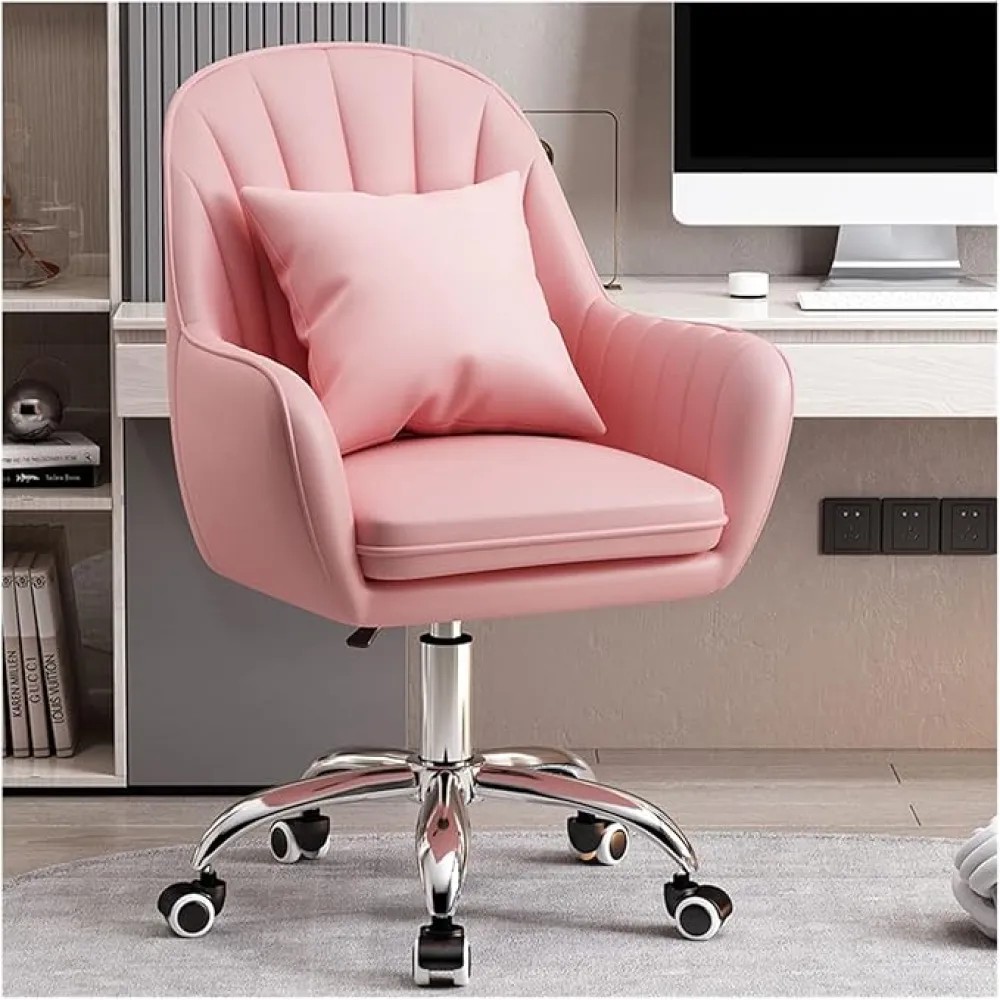 Chair Home Backrest Comfortable Long-Sitting Office Chair College Student Girl Dormitory Study Chair Makeup Chair(E)