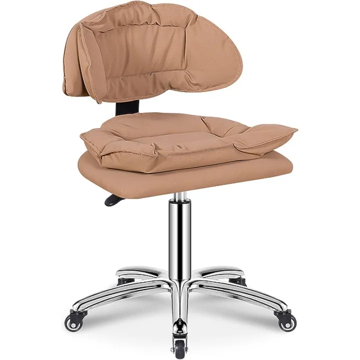 Swivel Chair Home Office Desk Chair with Wheels, Adjustable Swivel Accent Chair with k Backrest for Living Room Bedroom, Pu Warm as Ever