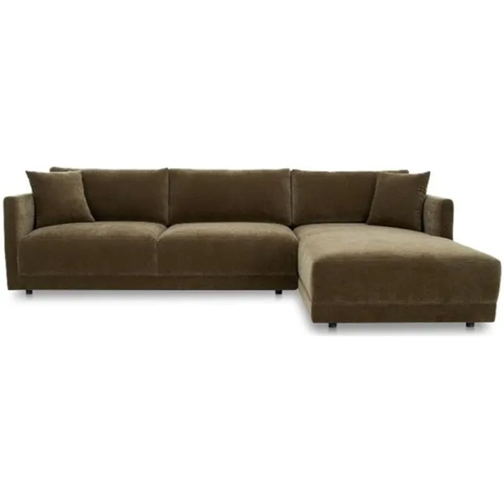 Moe's Home Collection Bryn Sectional Right Heritage Cedar Green Fabric