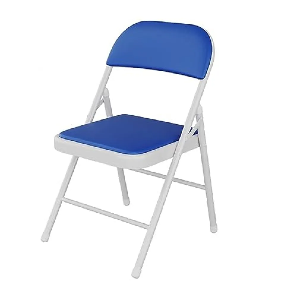 Sedia pieghevole imbottita moderna con struttura robusta in metallo durevole e sedia comoda da ufficio in colore porpora